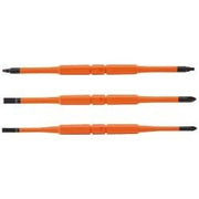 Klein Tools 13157 Screwdriver Blades, Insulated Double-End, 3-Pack