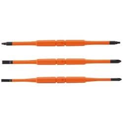 Klein Tools 13157 Screwdriver Blades, Insulated Double-End, 3-Pack