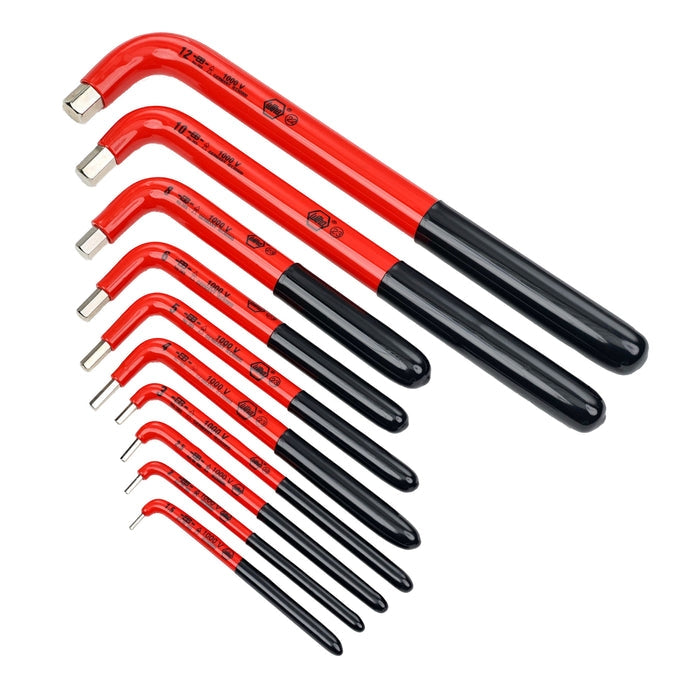 Wiha 13693 10-Piece Insulated Hex L-Key Set