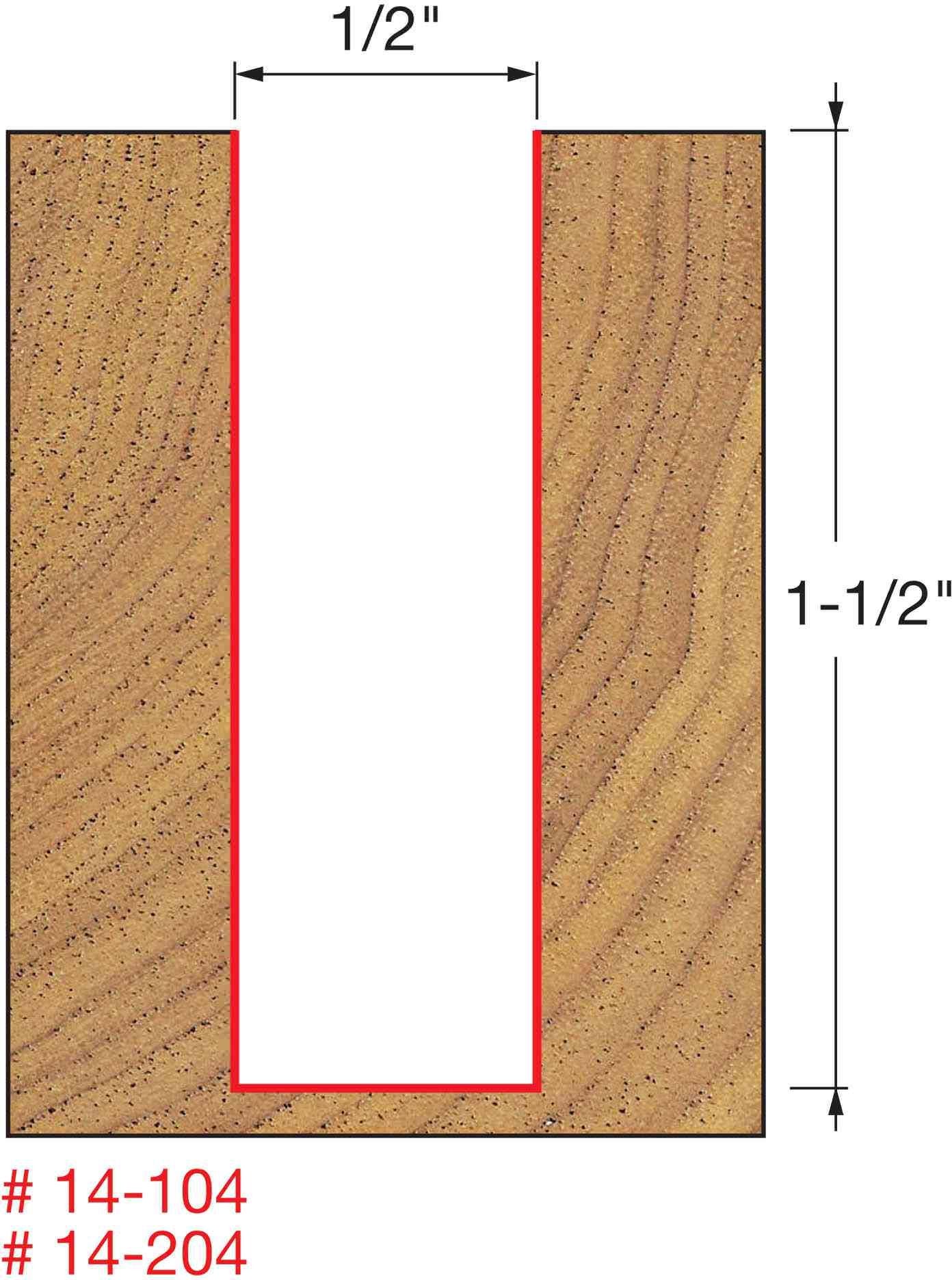 Freud 14-104 1/2-Inch Stagger Router Bit