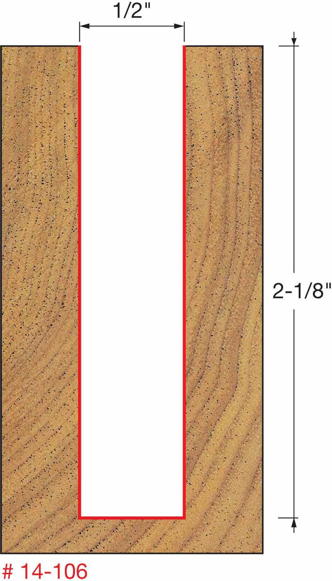 Freud 14-106 1/2-Inch Stagger Router Bit