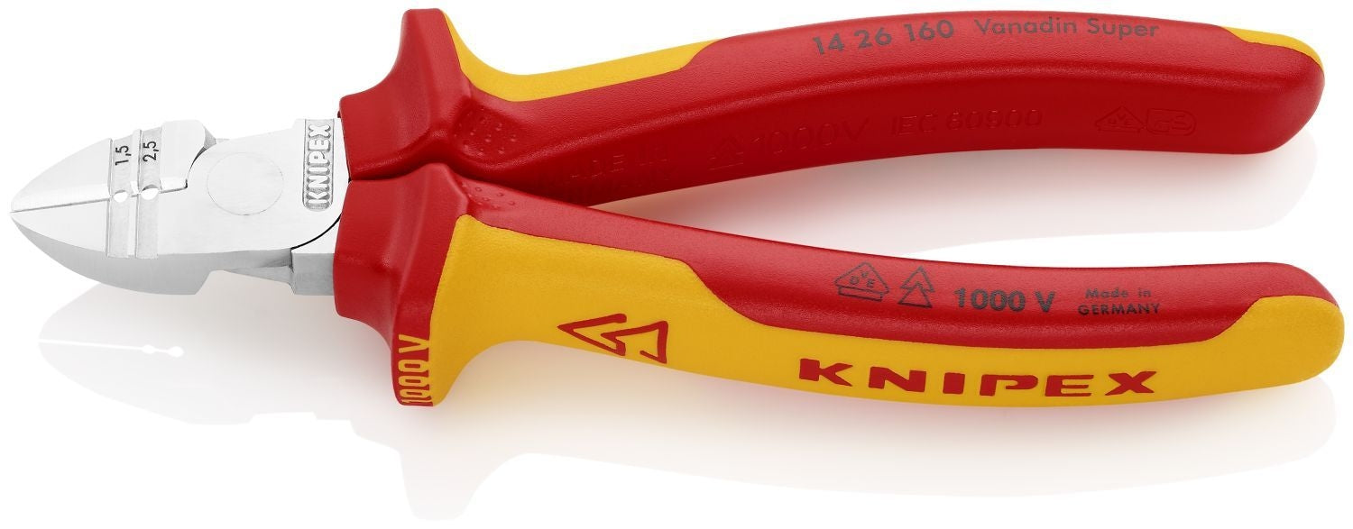 Knipex 14 26 160 Diagonal Cutting Pliers with Stripper-1000V Insulated