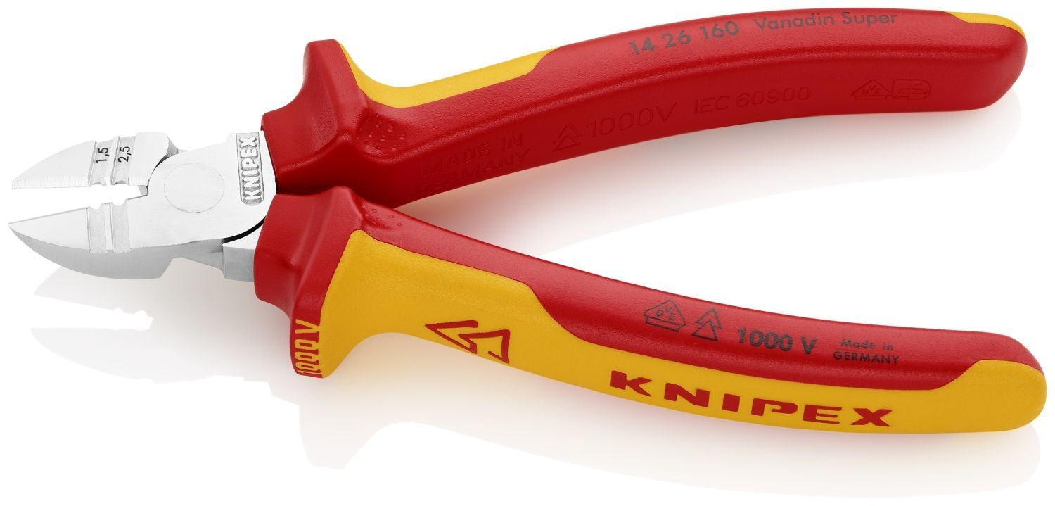 Knipex 14 26 160 Diagonal Cutting Pliers with Stripper-1000V Insulated