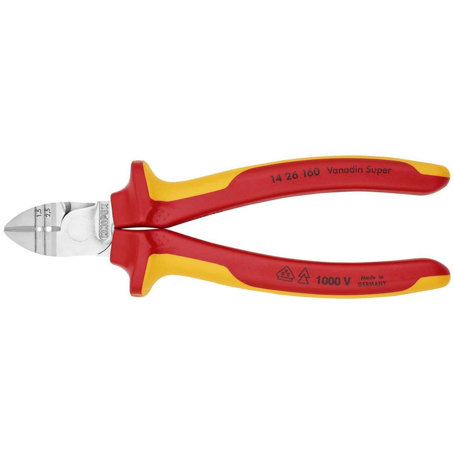 Knipex 14 26 160 Diagonal Cutting Pliers with Stripper-1000V Insulated