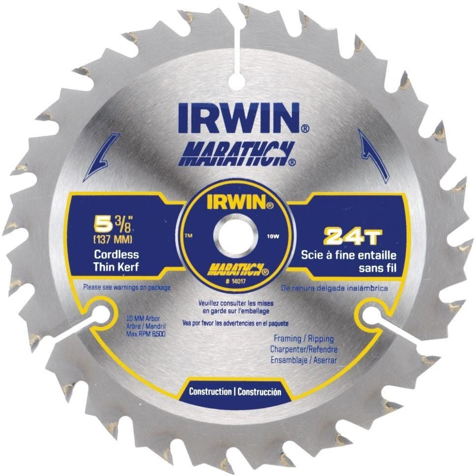 Irwin 14017 Marathon Cordless Circular Saw Blade 5-3/8-in. 24T