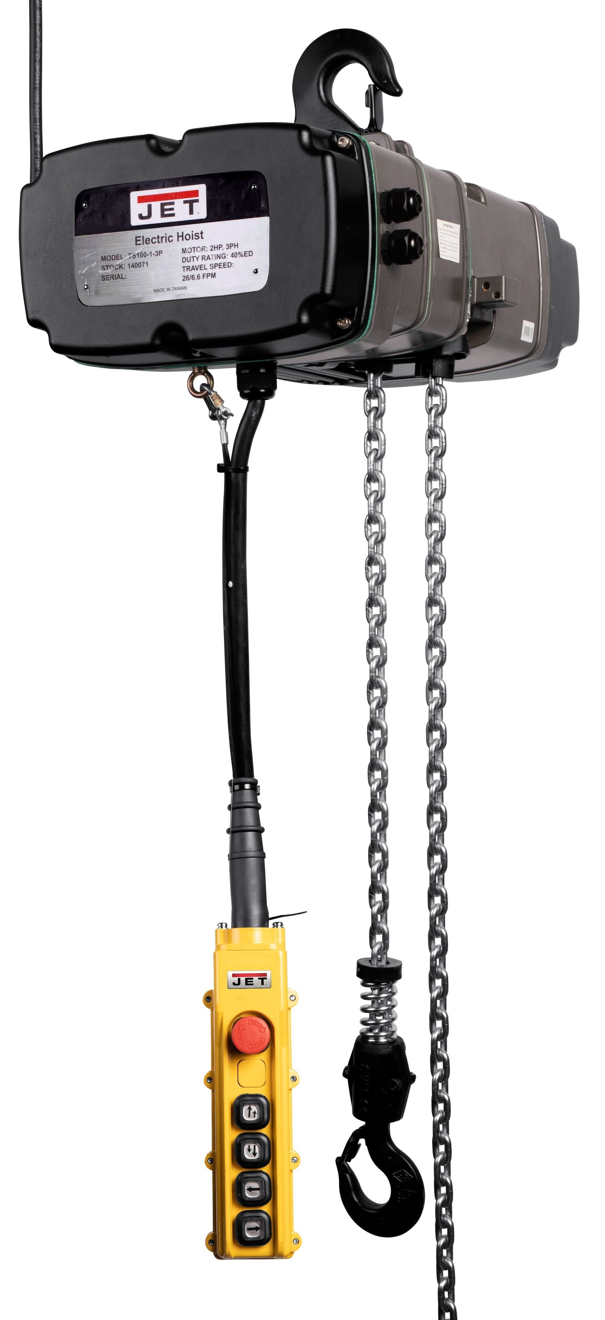JET 140239 TS200-230-010,1-Ton Two Speed Electric Chain Hoist 3