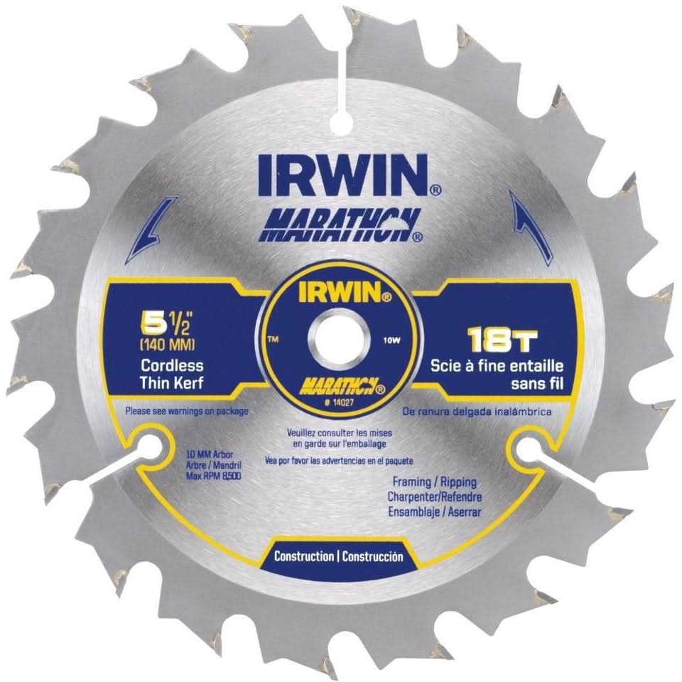 Irwin 14027 Marathon Cordless Circular Saw Blade 5-1/2-in. 18T