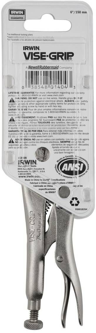 Irwin 1402L3 VISE-GRIP Original Locking Pliers Long Nose with Wire Cutter 6-in.
