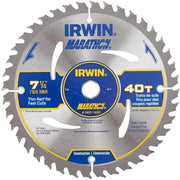 Irwin 14031 Marathon Portable Corded Carbide Circular Saw Blade 7-1/4-in. 40-Tooth ATB