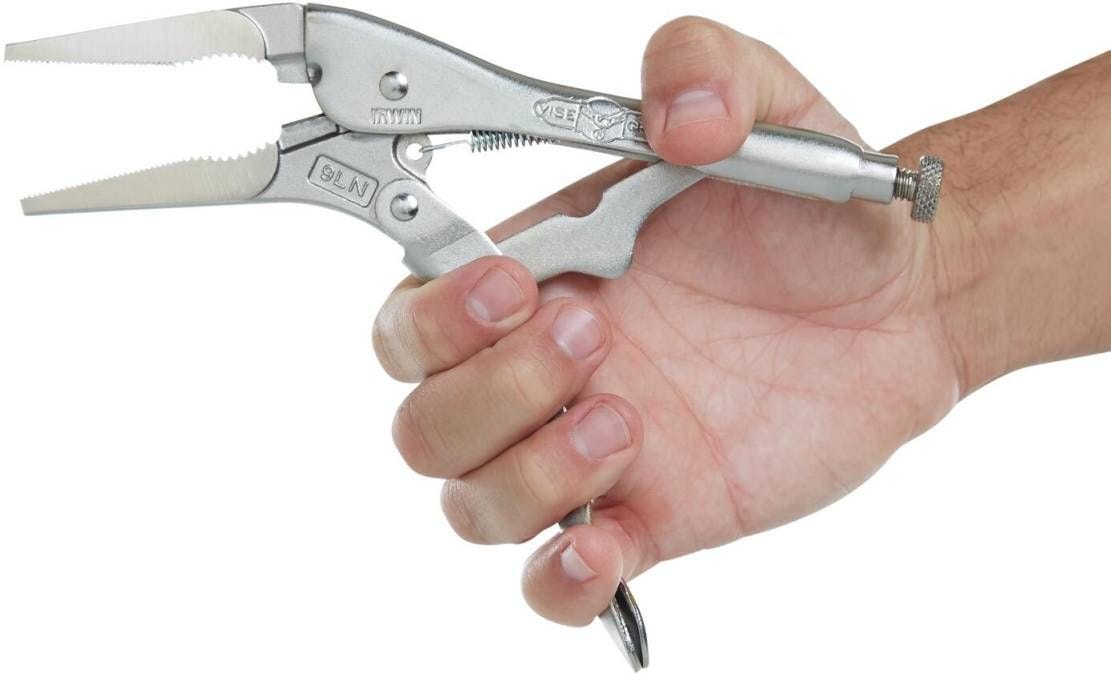 Irwin 1502L3 VISE GRIP Original Long Nose Locking Pliers with Wire Cutter 9-in.