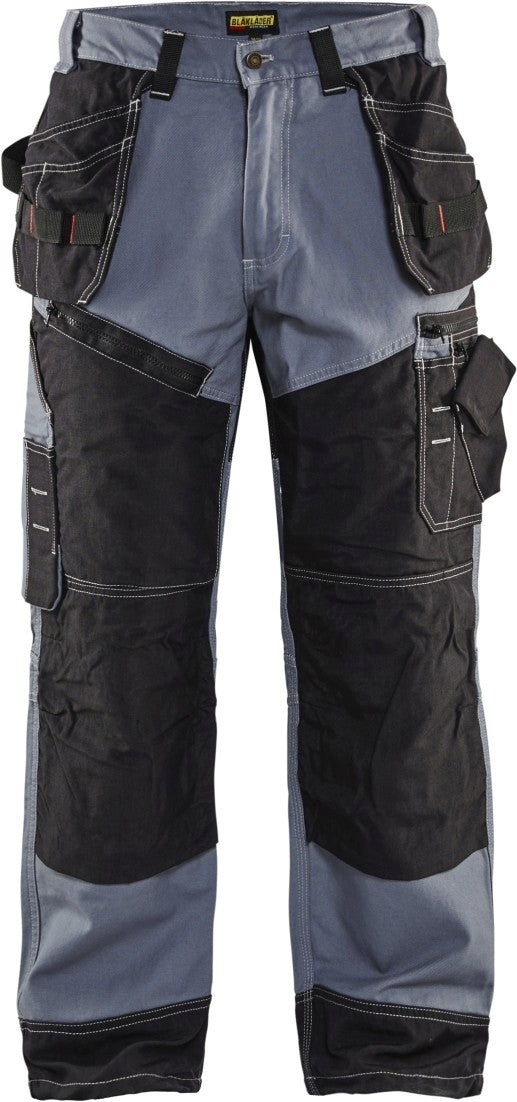 Blaklader 16001370 X1600 Work Pants, Gray/Black, 40W, 36L