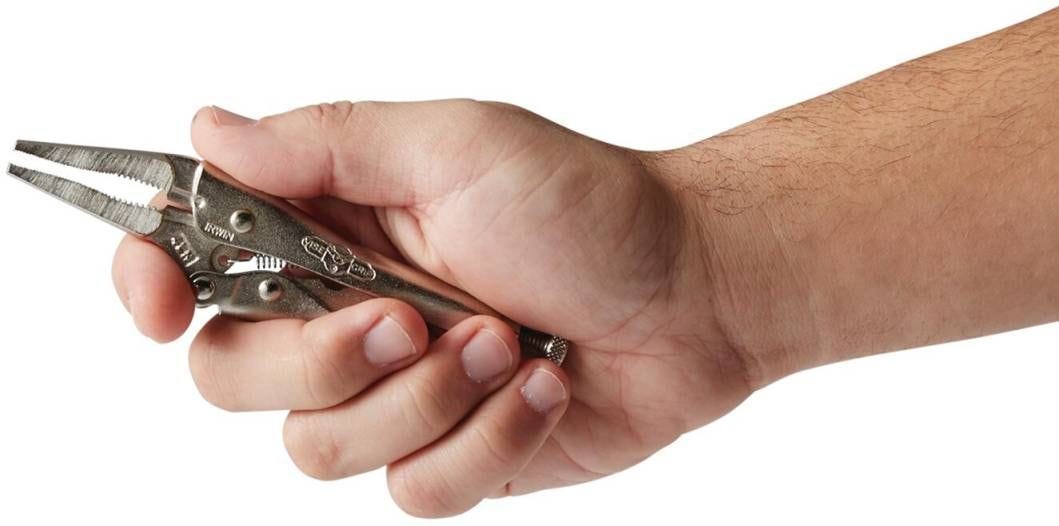 Irwin 1602L3 VISE-GRIP Original Long Nose Locking Pliers with Wire Cutter 4-in.