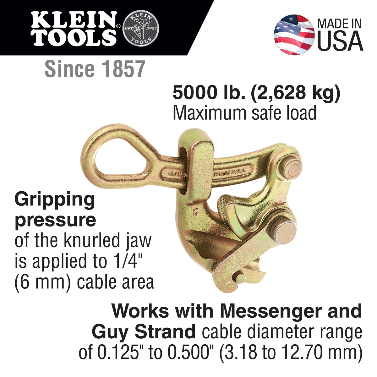 Klein Tools Haven's Cable Grip, 0.5-in. Capacity (1604-20), view 6