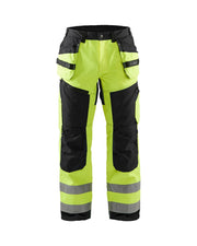 Blaklader Workwear 1609-1860-3399 HI-VIX X1600 Work Pants, Hi-Viz Yellow/Black