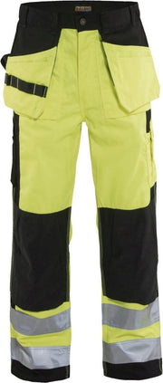 Blaklader 16331860 Hi-Vis Work Pants, High-Visibility Yellow / Black