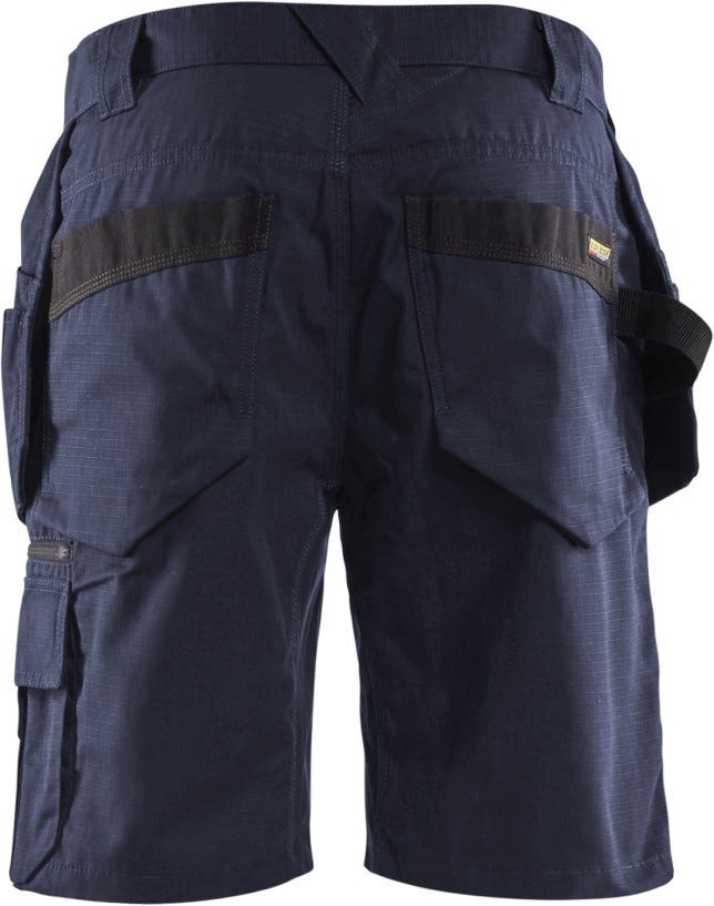 Blaklader 16371330 Ripstop Shorts with Stretch with Utility Pockets, Navy Blue