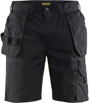 Blaklader 16371330 Ripstop Shorts with Stretch with Utility Pockets, Black