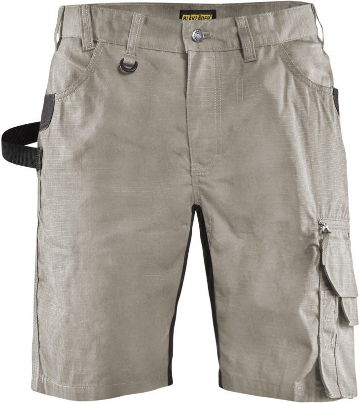 Blaklader 16381330 Ripstop Shorts with Stretch without Utility Pockets, Stone