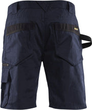 Blaklader 16381330 Ripstop Shorts with Stretch without Utility Pockets, Navy Blue