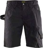 Blaklader 16381330 Ripstop Shorts with Stretch without Utility Pockets, Black