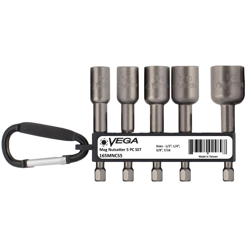 Vega 165MNCS5 5pc Magnetic Nutsetter Set