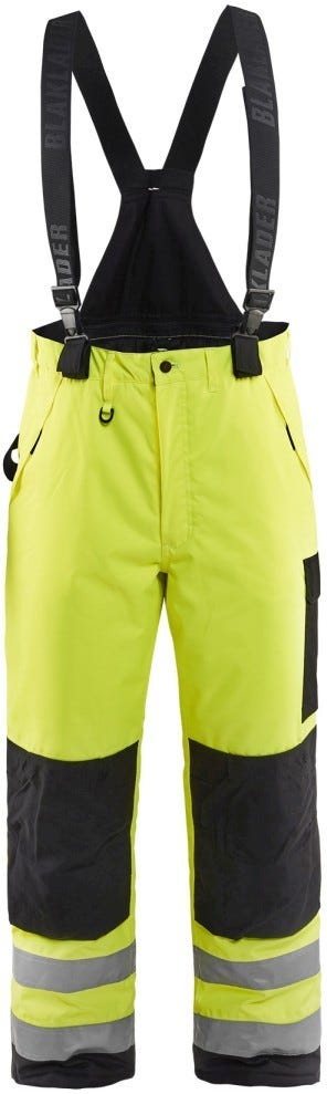 Blaklader 16891977 Hi-Vis Lined Shell Pants, High-Visibility Yellow / Black