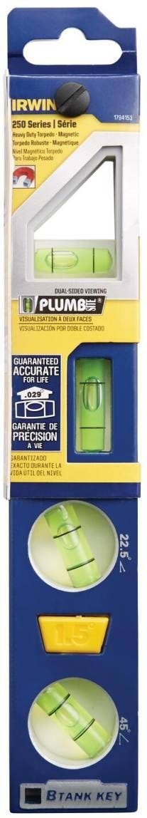 Irwin 1794153 250 Magnetic Torpedo Level 9-in.