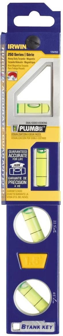 Irwin 1794153 250 Magnetic Torpedo Level 9-in.