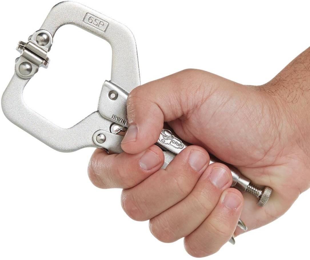 Irwin 18 VISE-GRIP 6SP Original Locking C-Clamp with Swivel Pads 6-in.