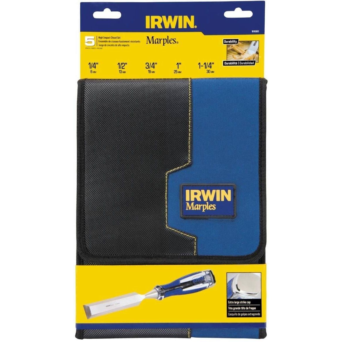 Irwin 1819363 Marples High Impact Chisel Wallet 5-Pc Set