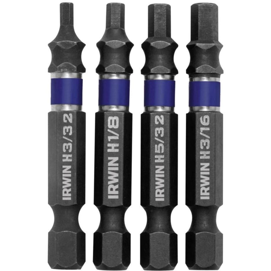 Irwin 1902389 Hex Head Impact Power Bits 4 Piece Set