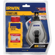 Irwin 1932890 Mach6 100-ft Chalk Reel and Red Chalk Combo