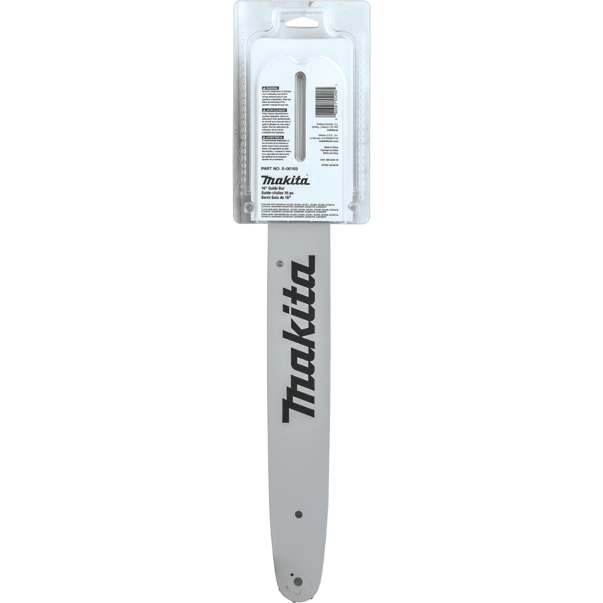 Makita E-00103 16-Inch Guide Bar, 3/8-Inch LP, .050-Inch