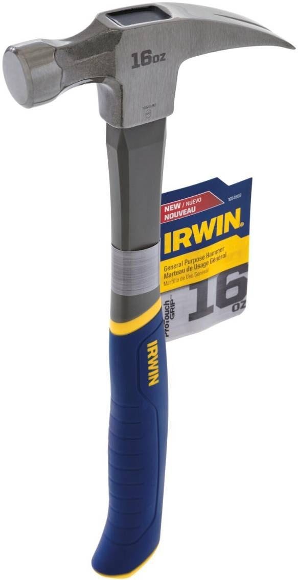 Irwin 1954889 General Purpose Claw Hammer Fiberglass 16 oz.