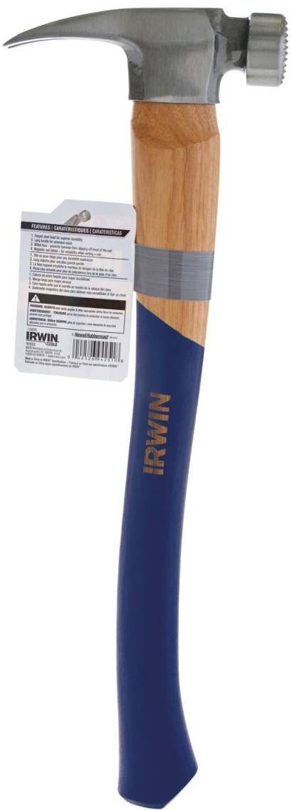 Irwin 1954890 California Framing Claw Hammer Wood 21 oz.