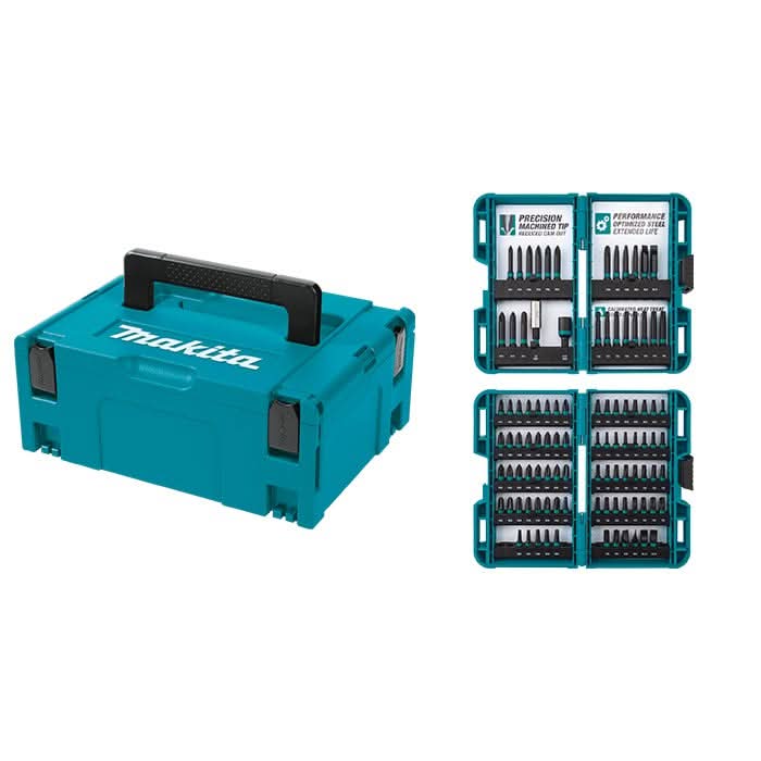 Makita Interlocking Modular Tool Case - Medium with ImpactX™ 100 Pc. Driver Bit Set