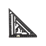 SquiJig Fusion Pro 7.5-in. Rafter Square w/ Level Heel, Black on a white background