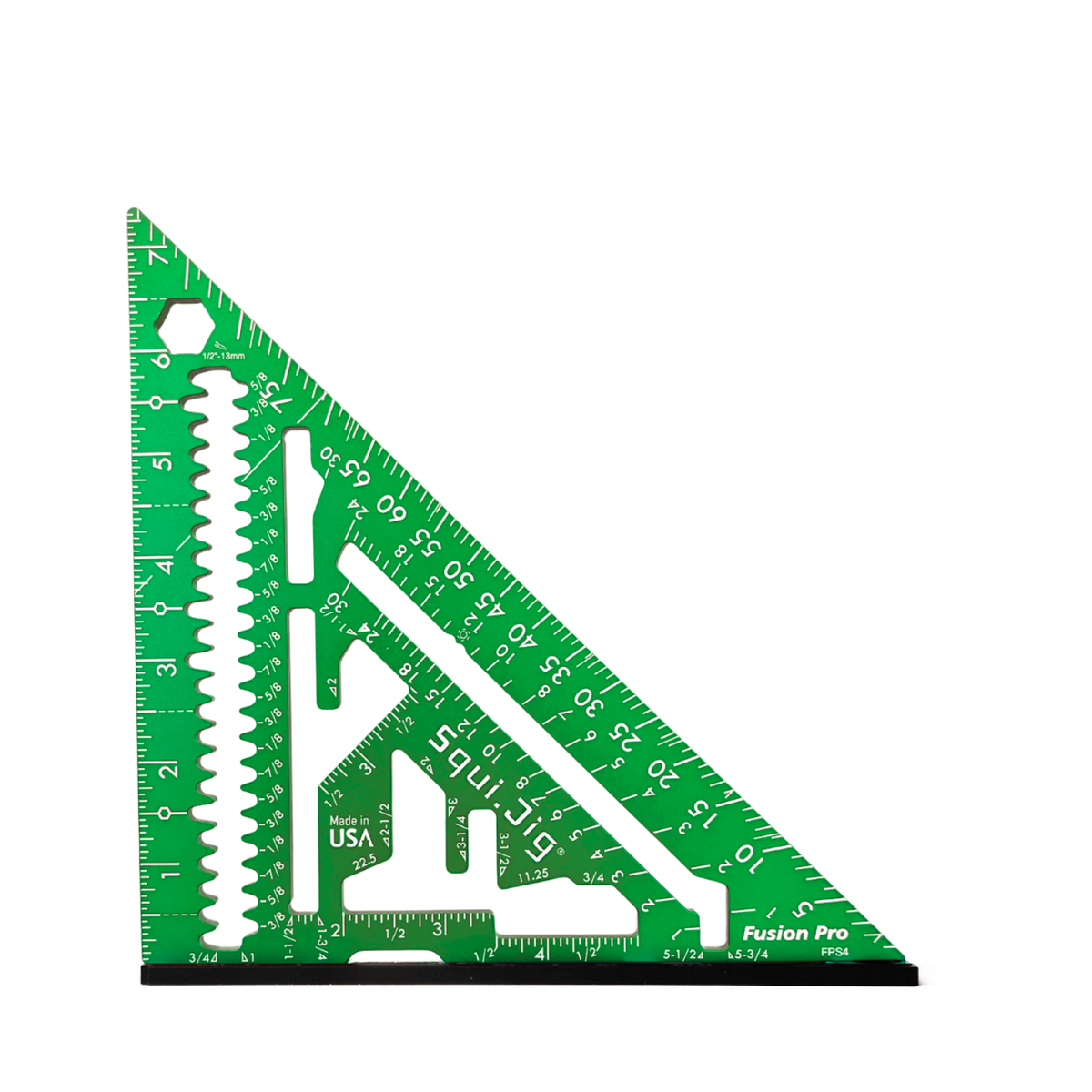 SquiJig Fusion Pro 7.5-in. Rafter Square w/ 3/16-in. Heel, Green on a white background