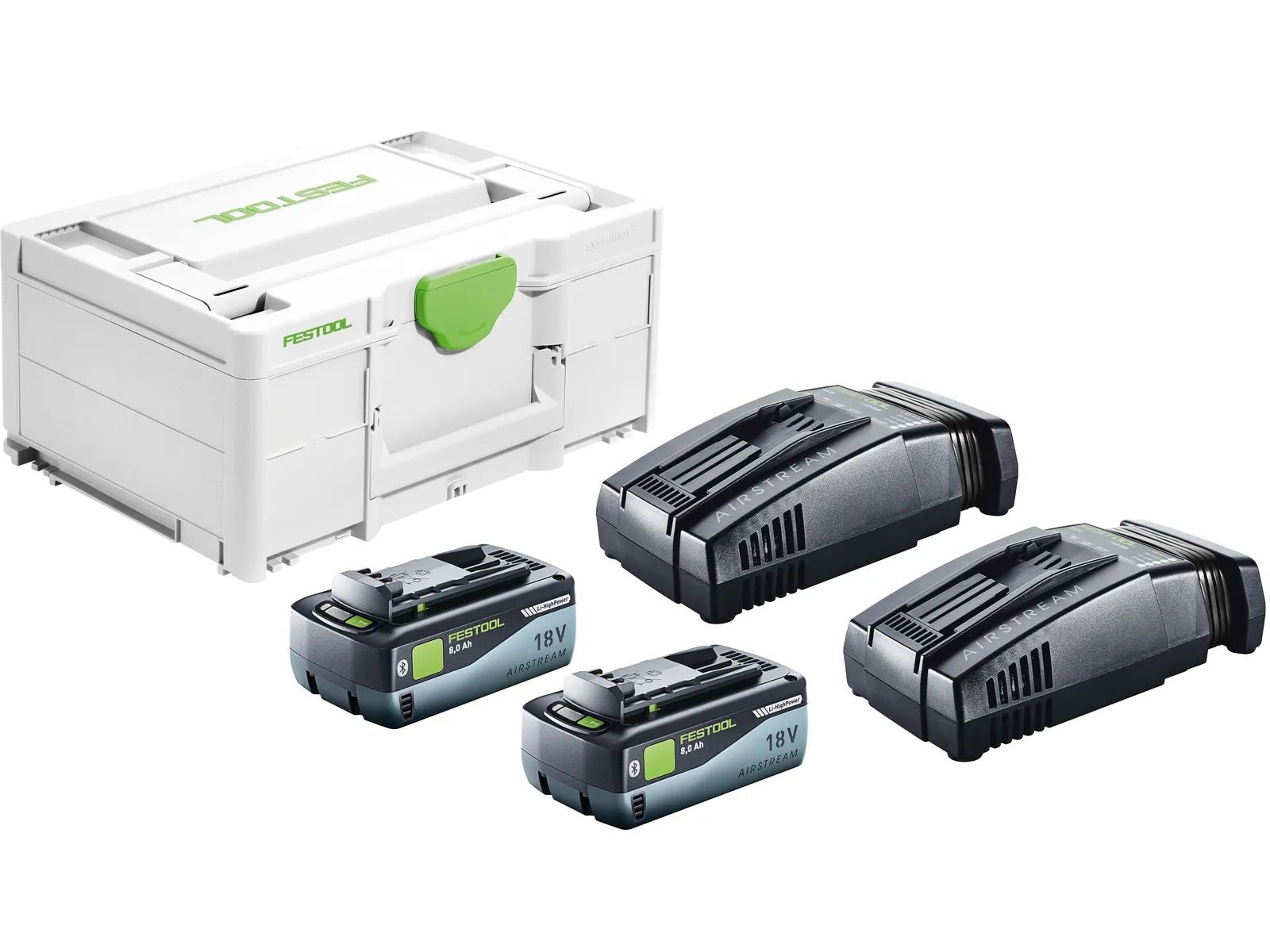 Festool 577328 SYS 18V Dual 8.0Ah and Dual SCA16 Fast Charger Energy Set