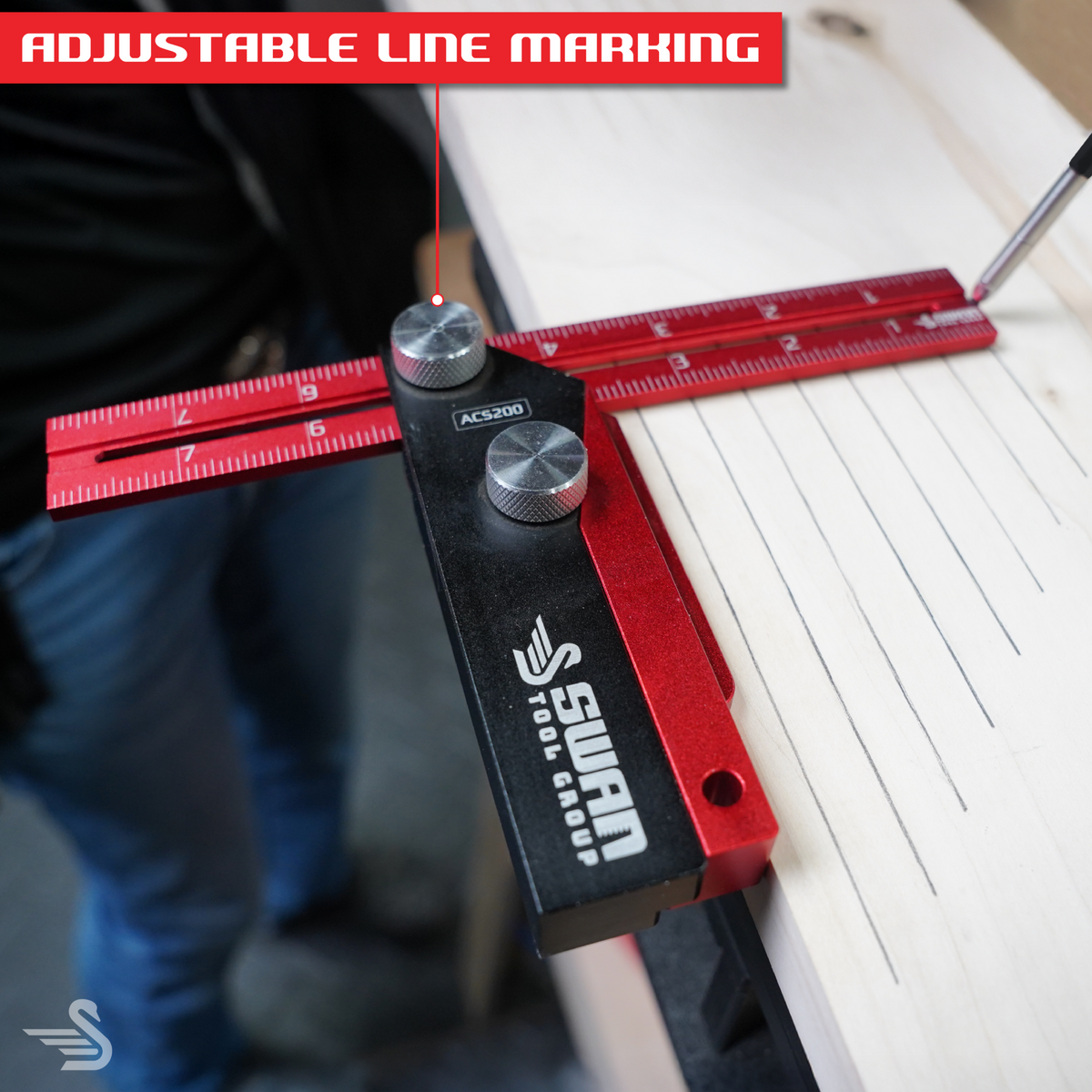 Swan Ridgway Adjustable Carpenter Square — in-use shot 2