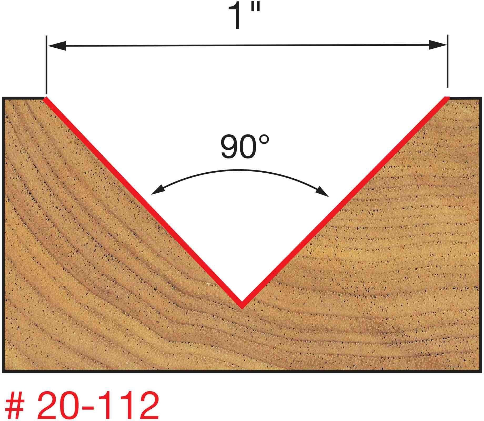 Freud 20-112 1-Inch V Grooving Router Bit