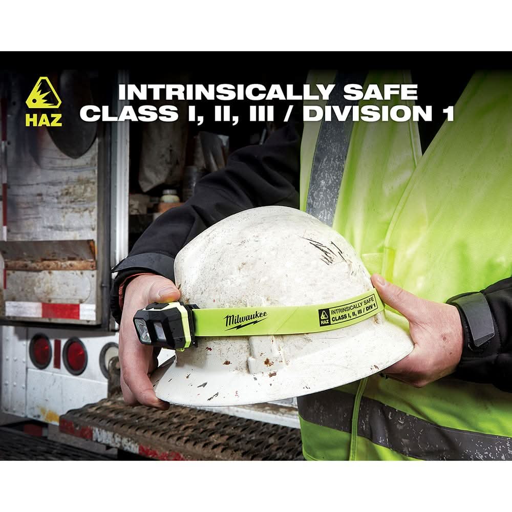 Milwaukee 2004HZL Milwaukee Intrinsically Safe C I, II, III / D 1 Spot / Flood Headlamp
