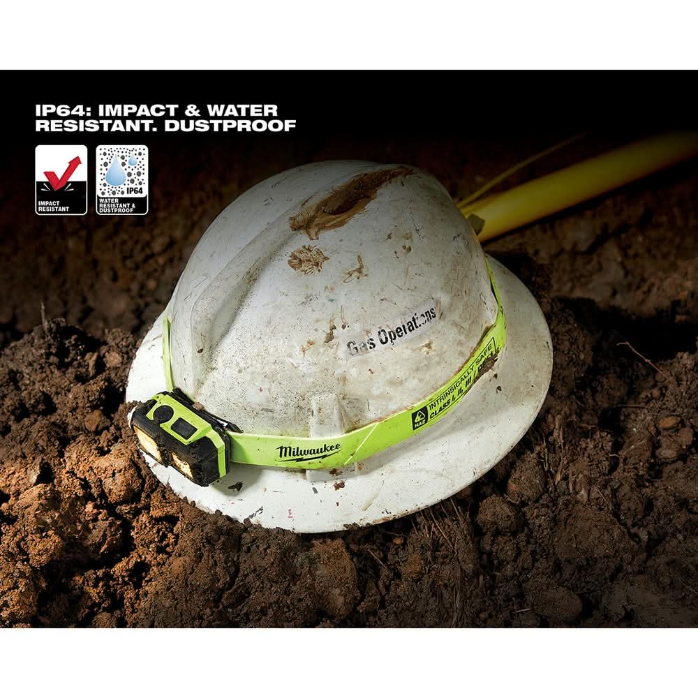 Milwaukee 2004HZL Milwaukee Intrinsically Safe C I, II, III / D 1 Spot / Flood Headlamp