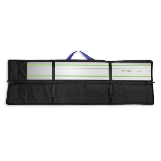 Byrne Guide Rail Bag 1400mm unzipped showing two track saw guide rails stored inside