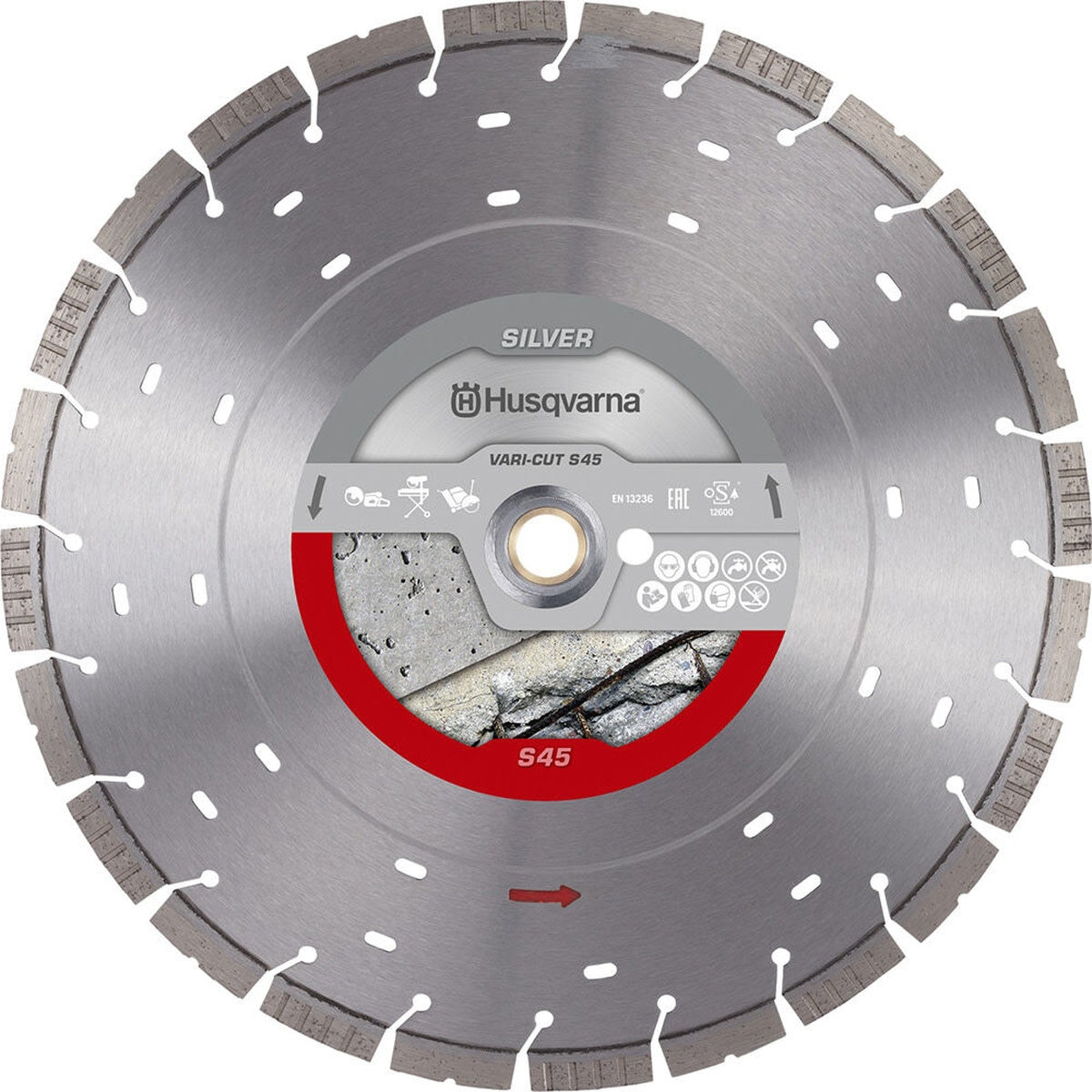 Husqvarna Vari-Cut S45 14-in. Diamond Blade for Concrete, Wet/Dry (534973120)