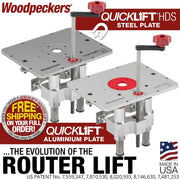 Woodpeckers QuickLift 420 4.2-in. Router Lift with Aluminum Plate and Micro-Adjustment (QL420-A-23)