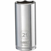 DEWALT 3/8-in. Drive 21 mm 6-Point Deep Socket, 1-Piece (DWMT96362OSP)