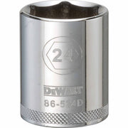DEWALT 1/2-in. Drive 24 mm 6-Point Socket, 1-Pc. (DWMT86524OSP)