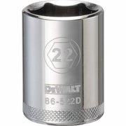 DEWALT 1/2-in. Drive 22 mm 6-Point Socket with Knurled Ring (DWMT86522OSP)
