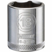 DEWALT 3/8-in. Drive 18 mm 6-Point Socket, Single Piece (DWMT86313OSP)